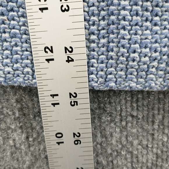 Express Tricot Women's Knit Sweater Blue Large Long Sleeve Crew Neck Vintage - Picture 11 of 12